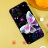 Black Beautiful Butterfly Case For Samsung Galaxy M31 M32 M12 M52 M21 M15 M55 M56 M36 M16 M06 M13 M33 M53 M14 M34 M54