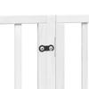 6 Piece Foldable White Dog Gate 480 cm Poplar Wood