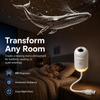 Holographic Night Light Projector 5D HD Galaxy Starry Sky with 360 Rotation 12 Replaceable Films Adjustable Brightness USB Plug in for Bedroom K