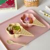 Stylish Ice-Cream Shaped Home Gift Beautiful with Handle Seasoning Dish Dessert Fruit Bowl Snack Serving Dish Appetizer Tray