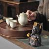 Смола, меняющая цвет чай, украшения для домашних животных, декор для офисного стола, ретро Гуань Гун, ремесло, обесцвеченная фигурка, чайная церемония