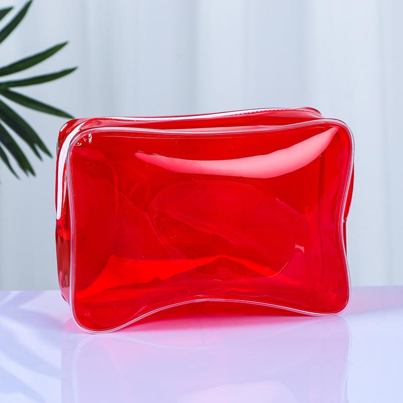 PVC Clear Travel Storage Bag Waterproof Durable Toiletry Makeup Organizer for College Dorm Bathroom Vacation