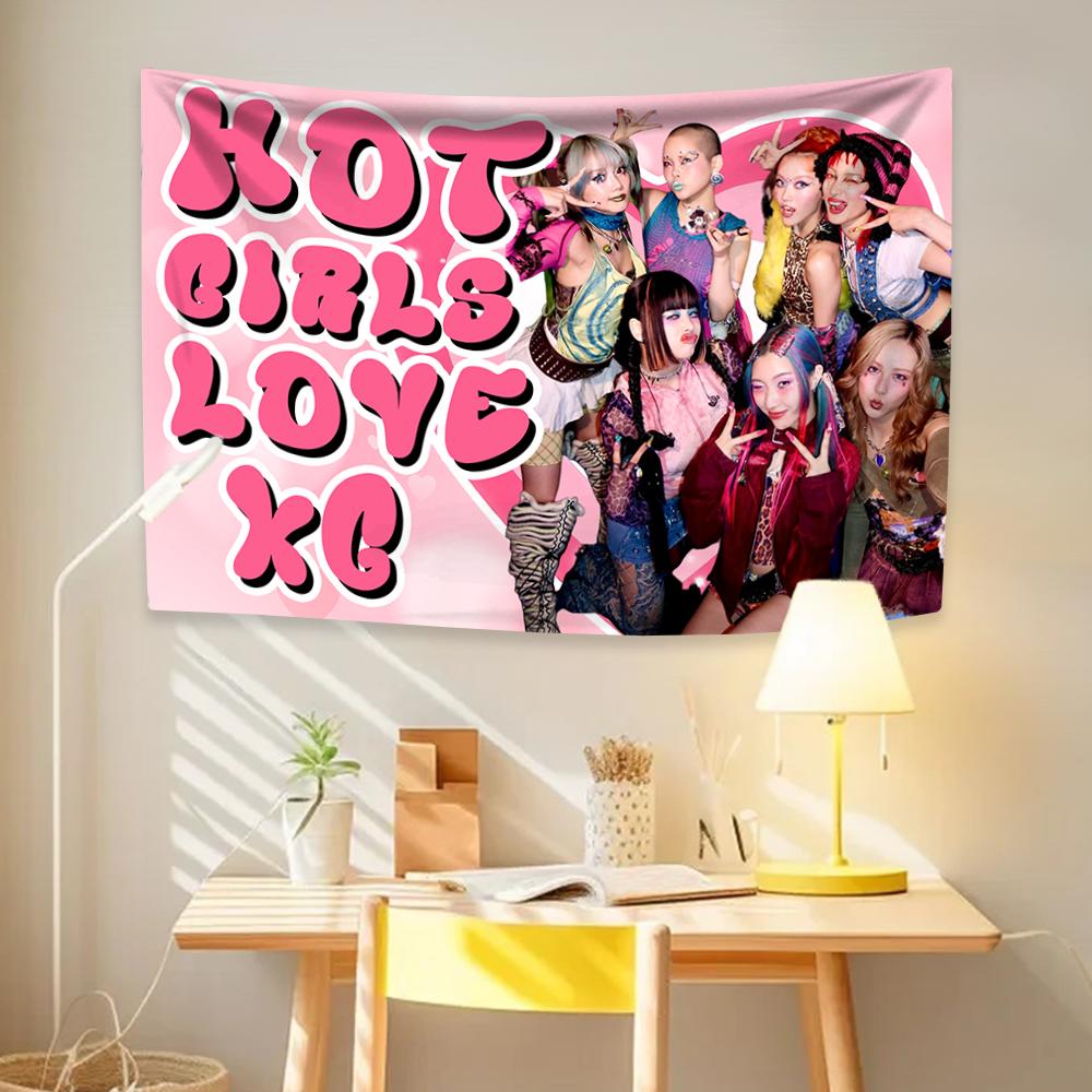 Kpop Girl Group Tapestry American Flag Poster Home Decor Aesthetics Wall Hanging Bedroom Background Concert Banner Fans Gift