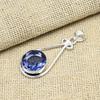 Iolite Gemstone 925 Solid Sterling Silver Handmade Antique Jewelry Gift For Mother Pendant