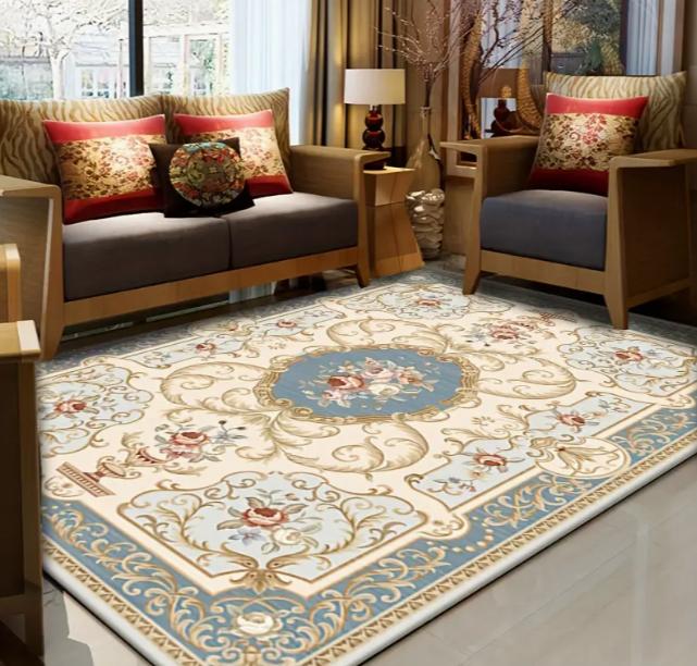 Living Room Retro Bohemian Anti Slip Area Mat Bedroom Baby Room Indoor Home Garden Mat Outdoor Garden Living Room Carpet Decor