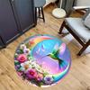 1pc home carpet design for office decor gift living room bedroom non slip colorful hummingbird flowers rug