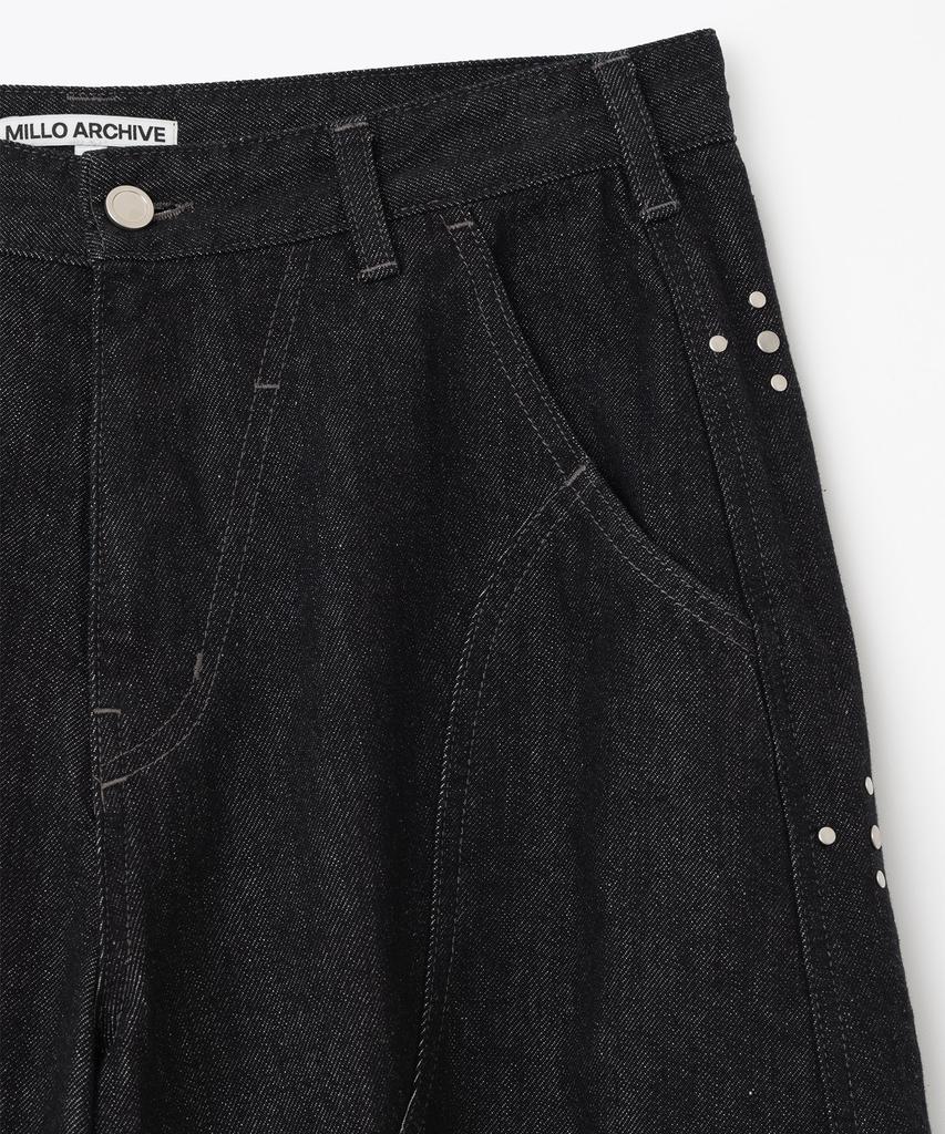 MILLO ARCHIVE Vegas Studded Pants [Denim Black]