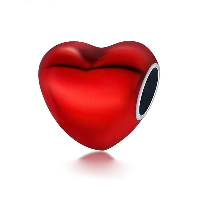 Стерлингового серебра 925 пробы, сердце, лапа животного, прозрачная снежинка, сверкающая корона, подвеска в виде тыквы, подходит для оригинального модного браслета