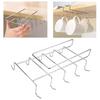 Kitchen Stainless Steel Rack Cupboard Hanging Holders Coffee Tea Cup Mug Shelf Drain Rack Convenience Tools Accessories Supplies