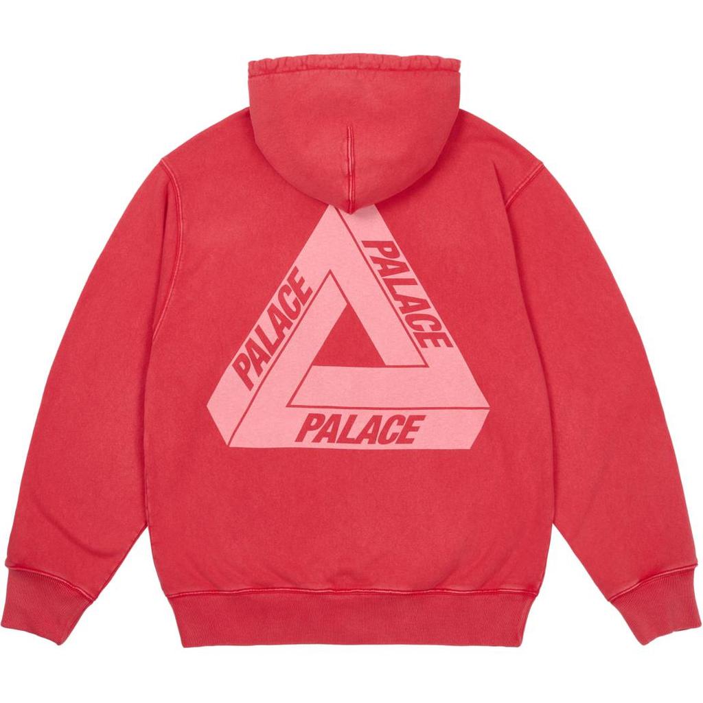 Palace Пигментная стирка Tri-Ferg Hood Red Unisex Tops P26CS115