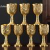 1 шт. Винтажный бронзовый кубок, Светло-роскошный бокал для водки, Питьевой бокал с текстурой дракона и феникса, Подарок, Декор для дома