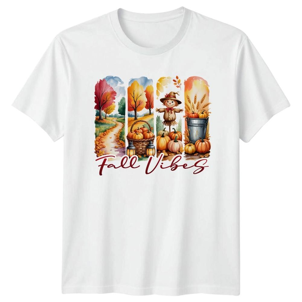 Fall Vibes Autumn Seasons Unisexs TShirt Unisexs Tee Graphic Unisex Top