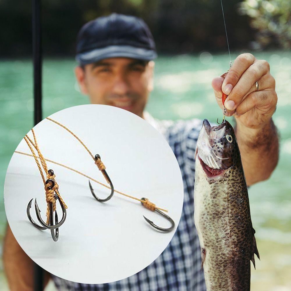 1Pc 5 # -13 # Stainless Fishing Hook Sharp Barbed Anti-entanglement String Hook Anti Slip Fishing Accessories