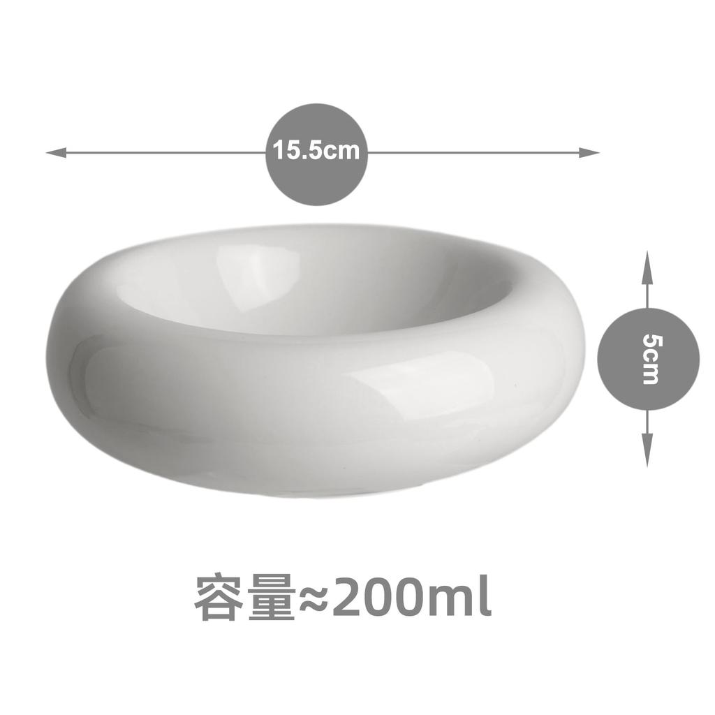 Ceramic Cat Bowl Pet Bowl Cat Bowl Donut Eater Dudu Cat Bowl Cat Food Bowl Anti-tipping Water Bowl Snack Bowl