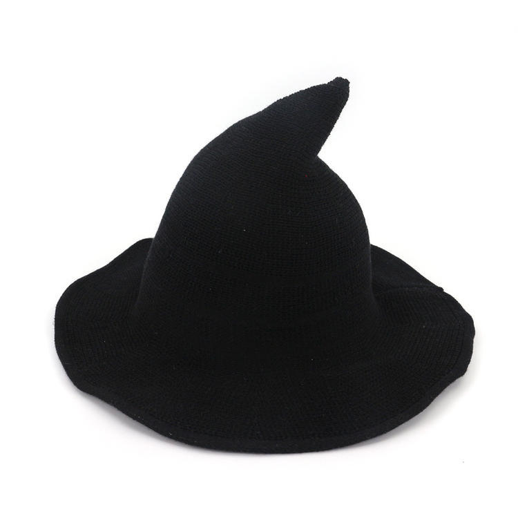 1 Pcs Vintage Halloween Woman Witch Hat Costume Wool Knit Hat Party Coseplay Masquerade Witch Hat Halloween Prop Decoration