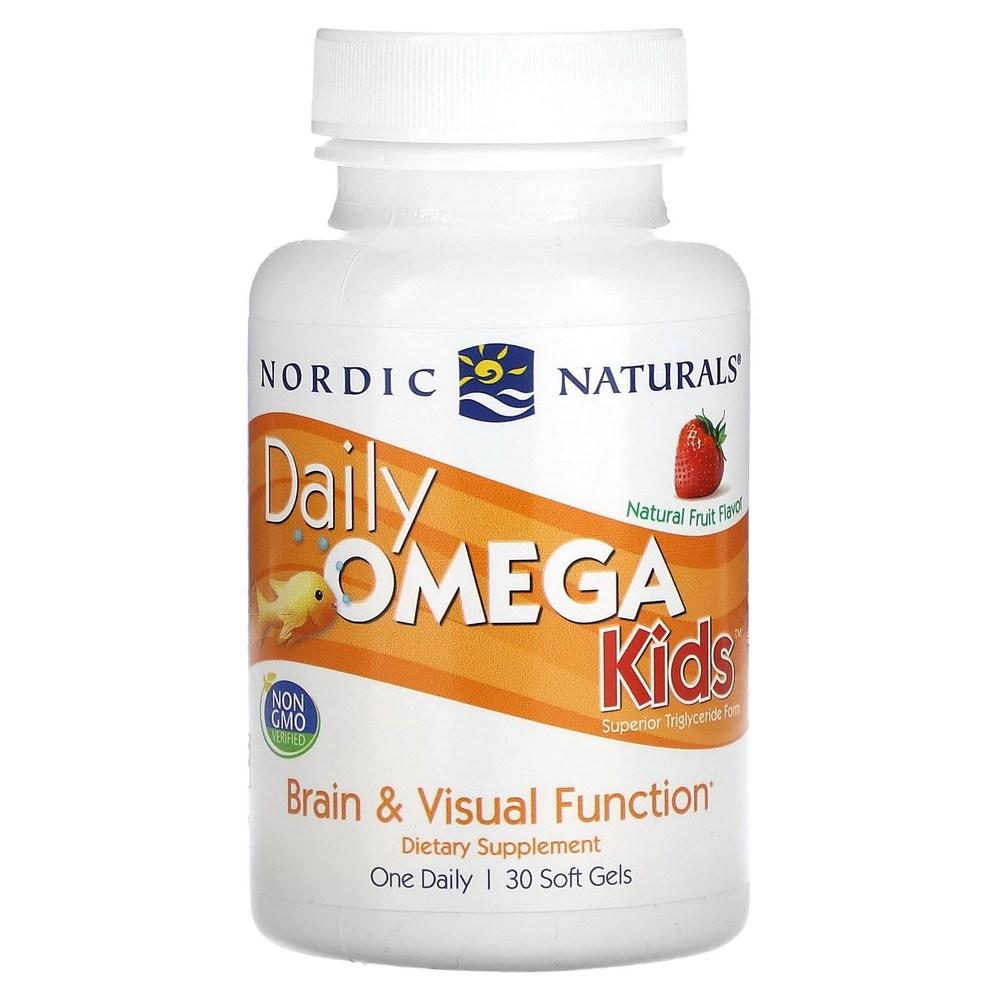 Nordic Naturals Ежедневные Омега для Детей 30 Мягких Капсул с Натуральным Фруктовым Вкусом