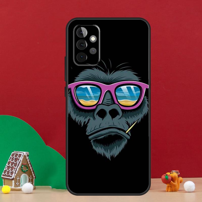 Мультяшный чехол-обезьянка для Samsung Galaxy A56 A33 A13 A36 A23 A52 A32 A12 A54 A34 A14 A16 A53 A15 A35 A55 A17