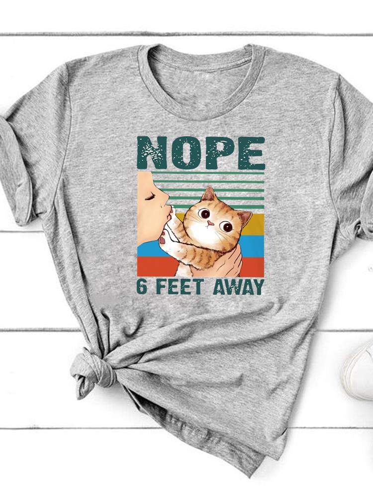 Paw Cat Dog Love Heart Trend Graphic T-shirts Clothing Summer Cotton Tops Fashion Short Sleeve Women Print T Shirt Tees