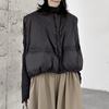 Johnature Winter Cropped Casual Simple Sleeveless Bread Suit Loose Warm Coats