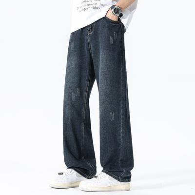 Новые весенне-летние джинсы американского свободного прямого кроя, повседневные широкие брюки