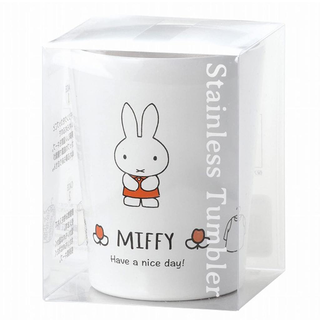 Kaneshotouki Dick Bruna Vacuum Insulated Stainless Steel 403190 "Miffy" Tumbler, Small, 280ml, White,
