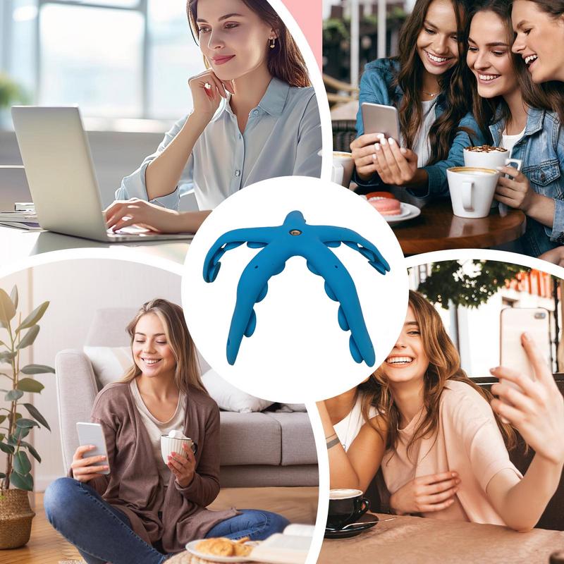 Присоска-держатель для телефона «Щупальца», 5 присосок, присоска-держатель, резиновая подставка в виде осьминога, вдохновленная осьминогом, гибкий держатель для камеры, телефона, игры