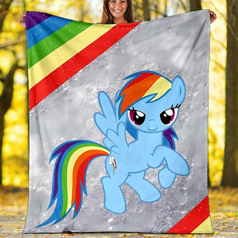 1pc My Little Pony1 Theme Blanket - Digital Print, Polyester, Cozy for All Seasons, Perfect for Outdoor, Camping, and Travel