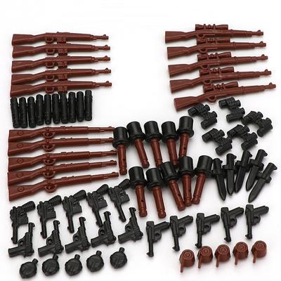 Военное оружие WW2, солдатские пистолеты, MOC SWAT, городские фигурки, мини-пистолеты, армейская полиция, немецкий 98 тыс. деталей, строительные кирпичи, игрушки