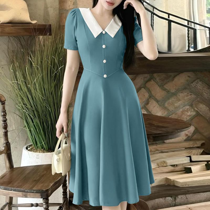 ZANZEA Женское летнее повседневное платье в стиле пэчворк с V-образным вырезом и коротким рукавом