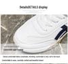 Women's White Casual Sneakers - Korean Style Trendy Thick Sole Height Increasing Shoes