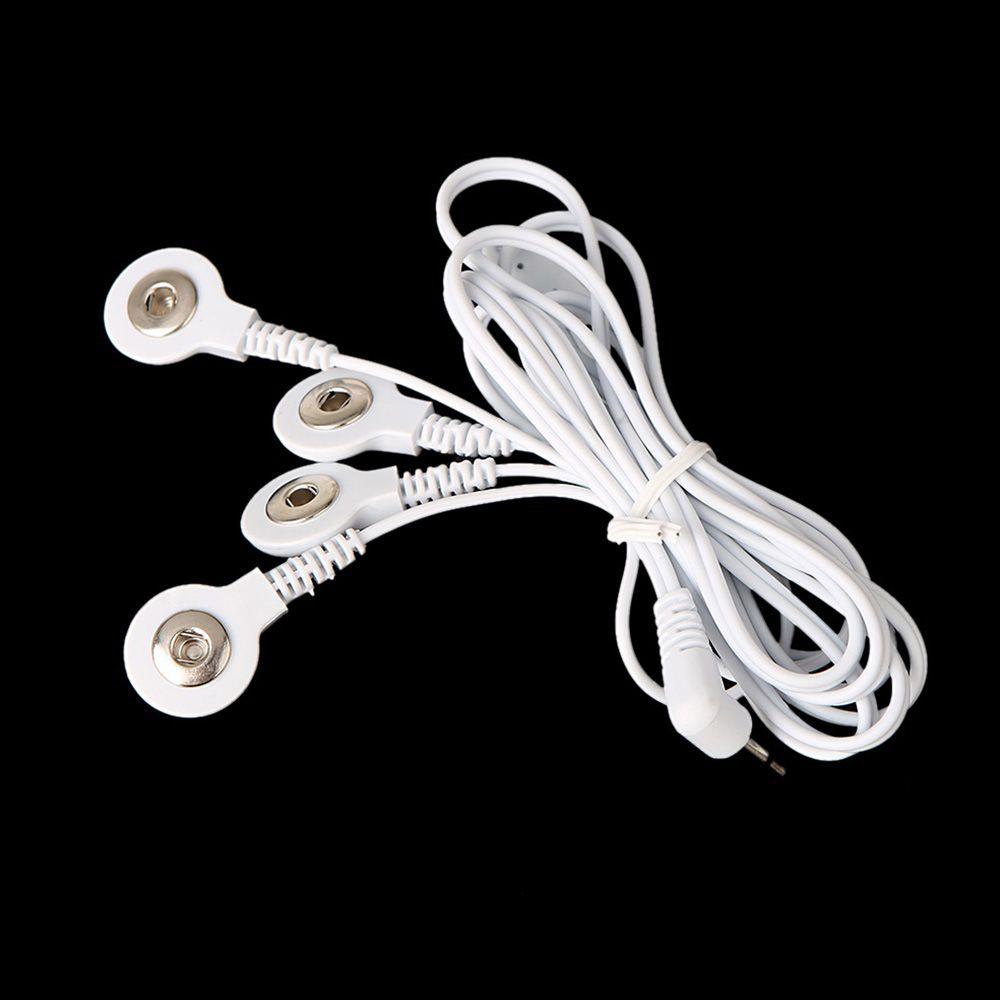 Lead Connecting Massager Cables Digital Buttons Electrode Wire Plug 2.5mm TENS
