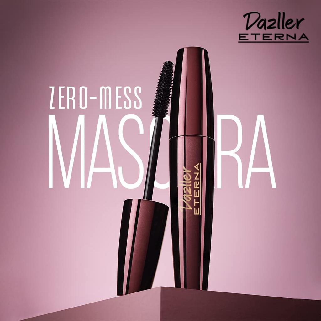 Dazller Eterna Черный Комбо для Глаз - Тушь, 15 г + Подводка, 7,5 г, Матовое Покрытие, Водостойкая, Устойчивая к Смазыванию, Стойкая, Обогащена Растительными Экстрактами, Ve