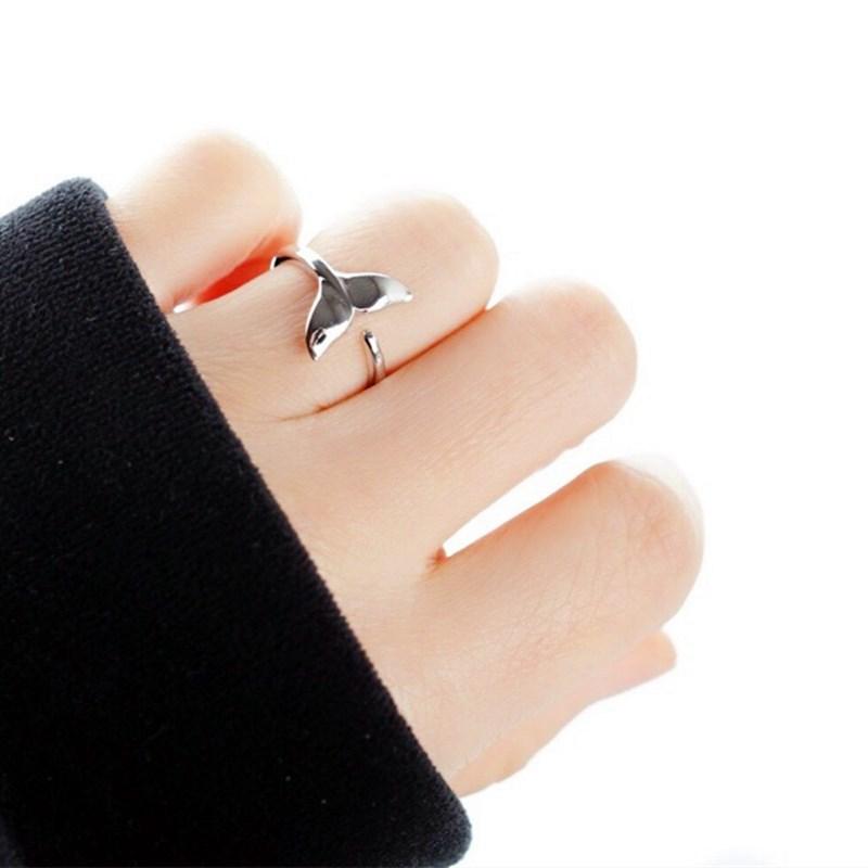 Engagement 925 Sterling Silver Opening Mermaid Couple Rings For Women Wedding Statement Jewelry Jz002