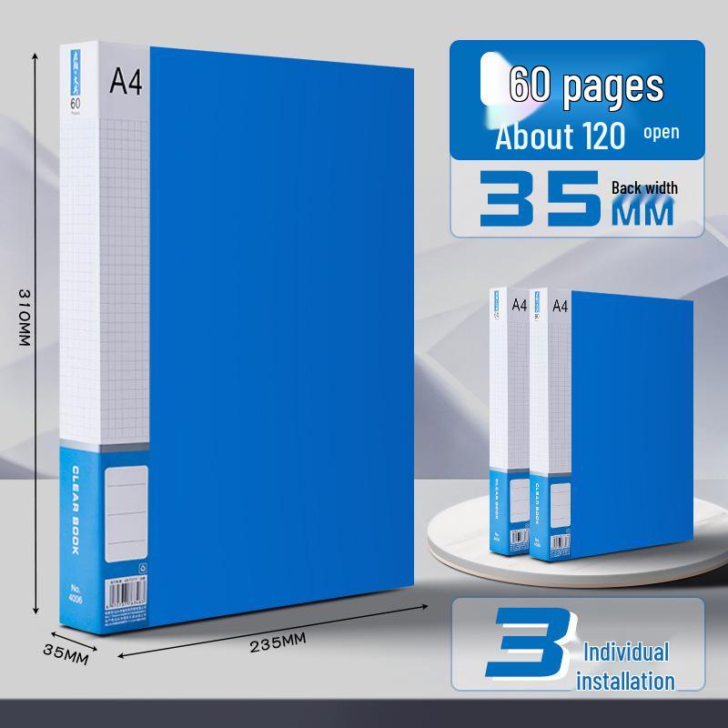A4 Transparent Multi-layer Document Binder for Office and Study Supplies