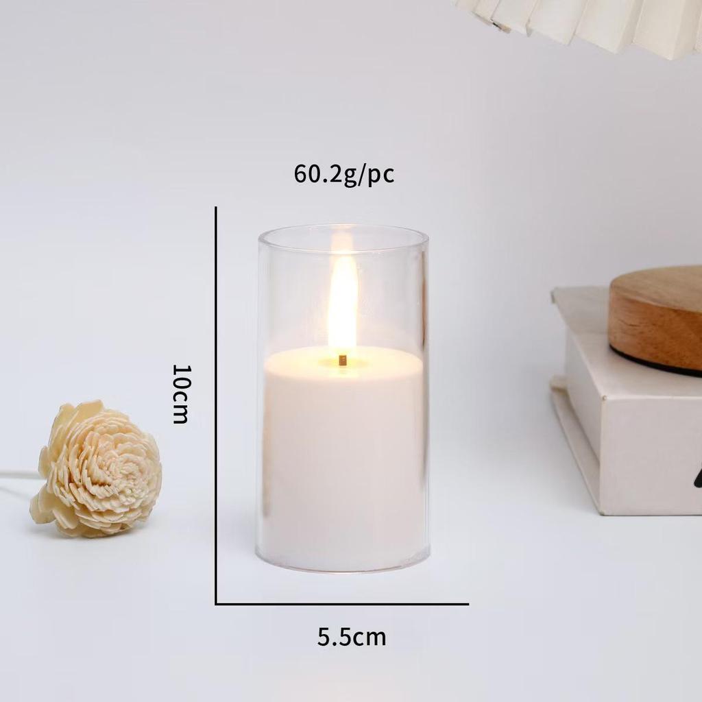 Acrylic LED Candle Atmosphere Light with Remote - Ideal for Romantic Birthday and Party Decorations.
