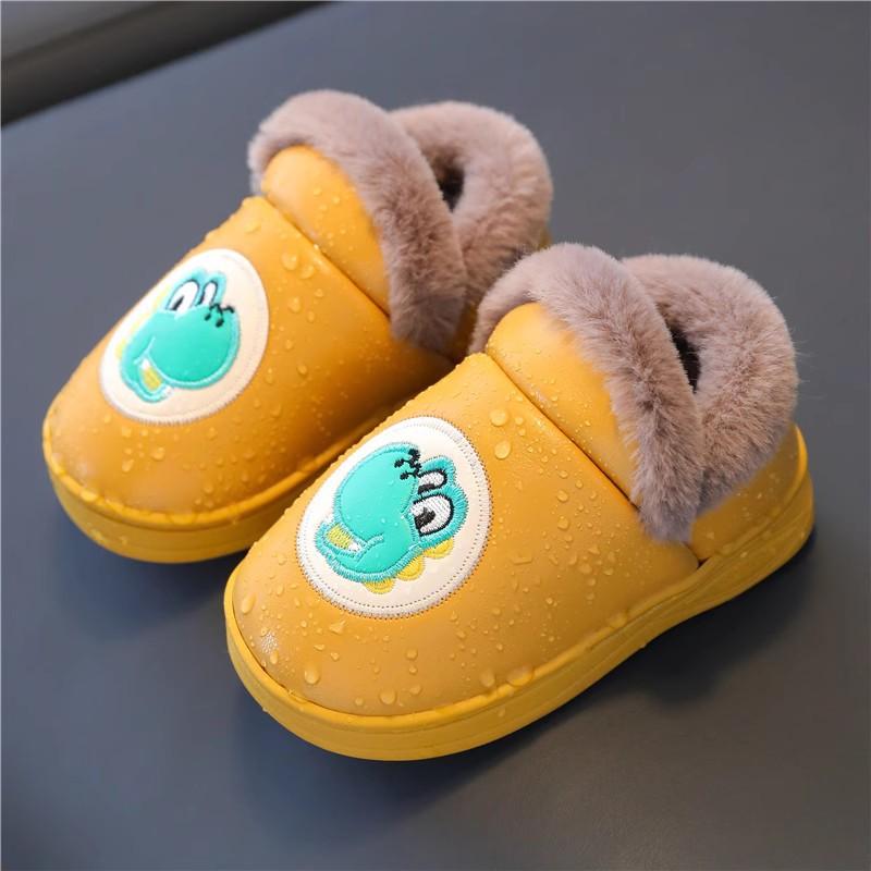 Children's Autumn and Winter Cute Dinosaur Cotton Slippers