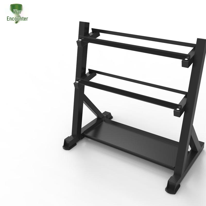 Double-Layer Home Dumbbell and Kettlebell Storage Rack