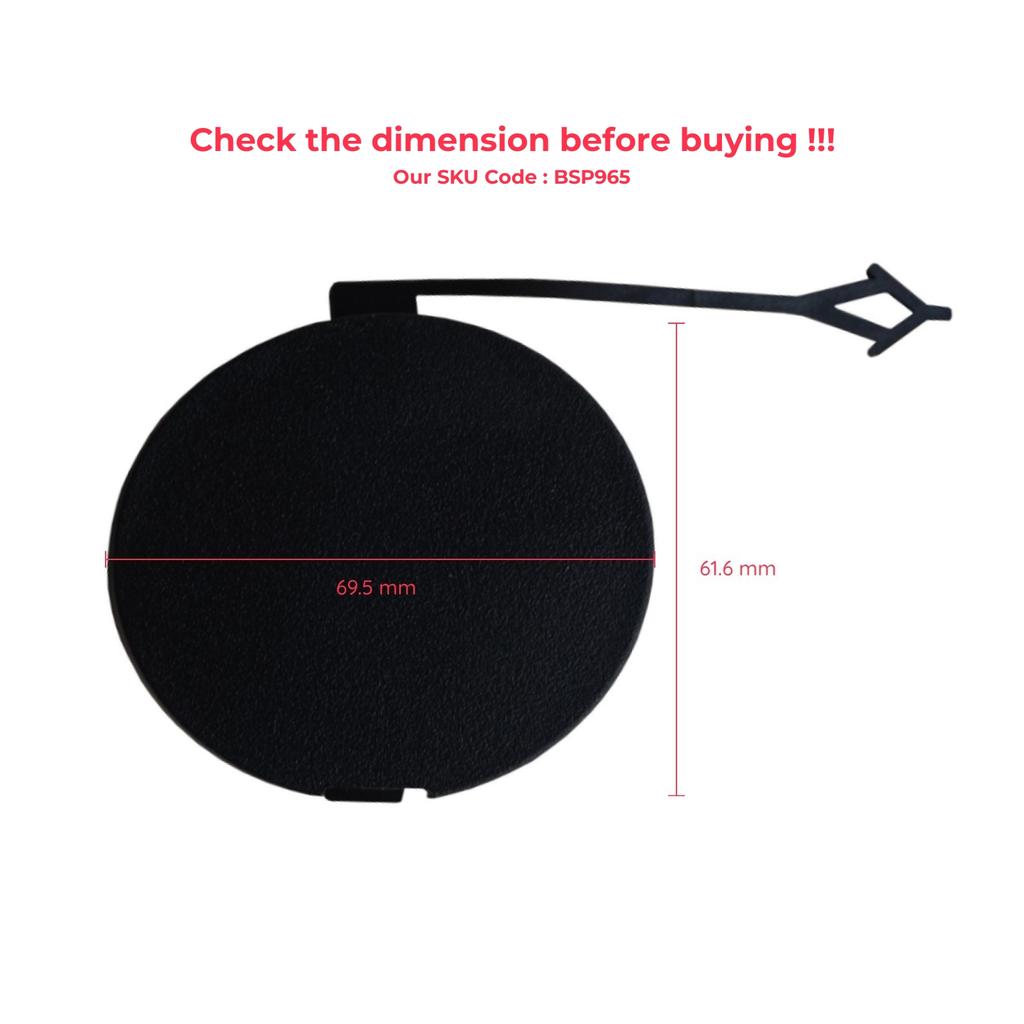 ESP965 Front Bumper Tow Eye Cover 735615289 Textured for Fiat Doblo MK2 Facelift Models 2015–On Made In Turkey Fast Handling