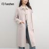 Женское двустороннее пальто средней длины Fanzhen 100% шерсть