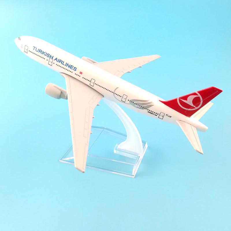 Масштаб 1/400 16 см Модель самолета Turkish Airlines Boeing 777 Самолет Литой металл Самолеты