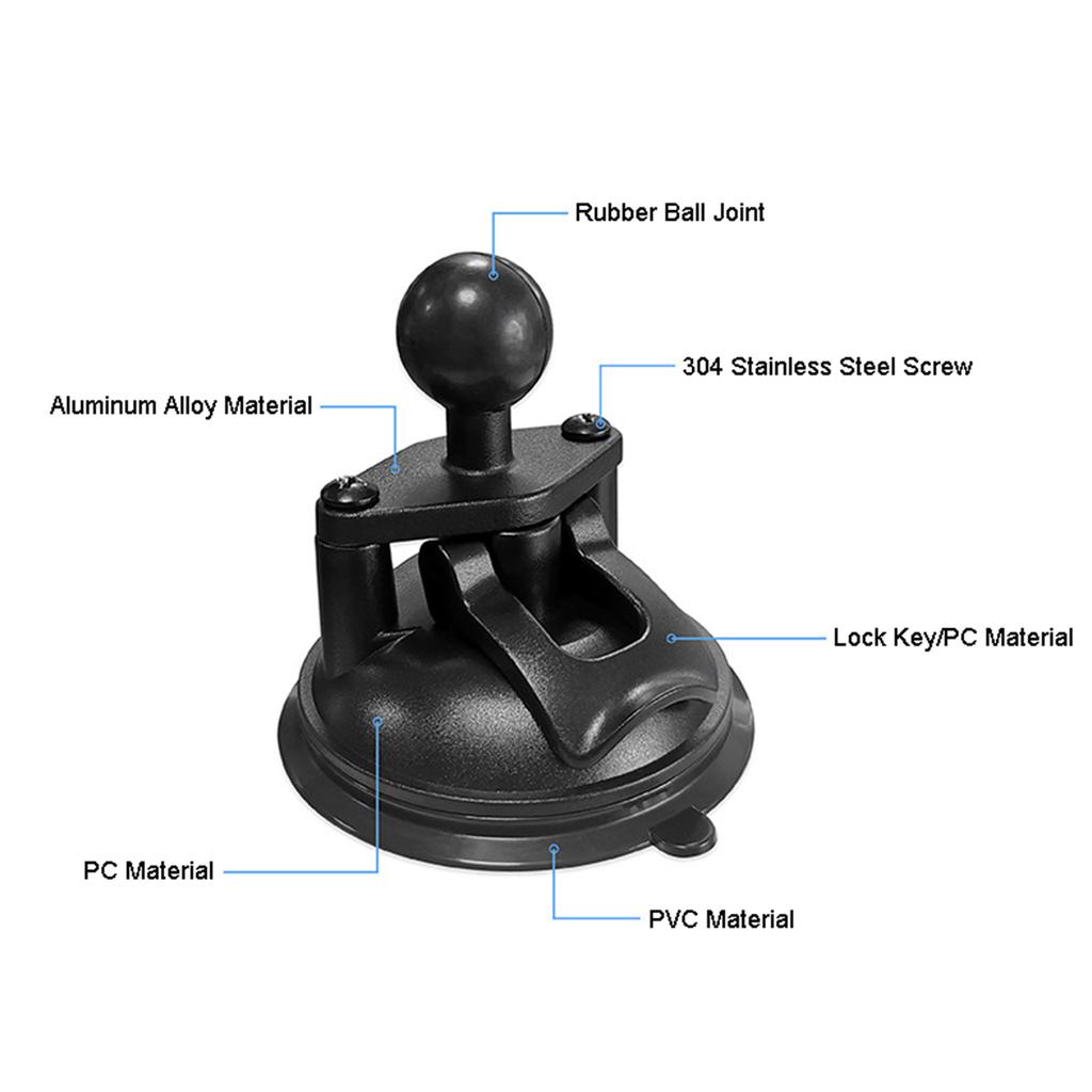 360Degree Rotatable Ball Mount Twist Lock Suction Cup Base Window Mount for Mobile Phones Action Camera Accessories