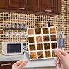 10Pcs Kitchen Bathroom Gel Tile Stickers Self Adhesive Mosaic Stickers Creative Glass Brick Wallpaper