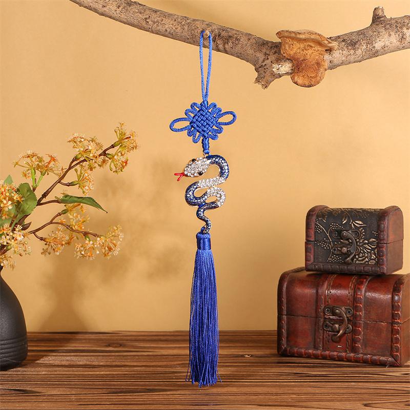 2025 год змеи китайский узел кисточка кулон для года змеи китайский праздник весны декор для дома автомобиль кулон
