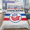 Custom Name FC Hansa Rostock Bedding,Quilt Set Quilt Cover Pillowcase Home Birthday Gift(1 * duvet cover + 2 * pillowcase, without core) -HE63