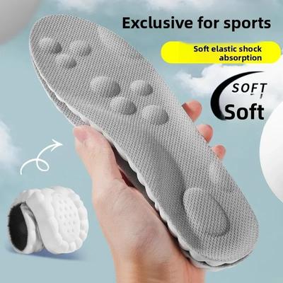 4D Спортивная стелька Супермягкие подушечки для подошвы обуви для ног Амортизация Баскетбольные стельки Поддержка свода стопы Ортопедические вставки