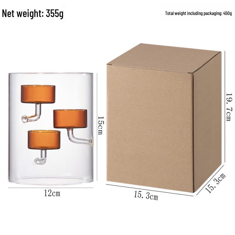 European Cylinder Hurricane Glass Oil Lamp Candle Holder - Windproof Home Decoration and Candlelight Dinner Gift.