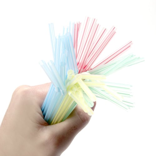Sunnap Curved Colored Straws Mini 16cm, Pack of 100, S-100KS