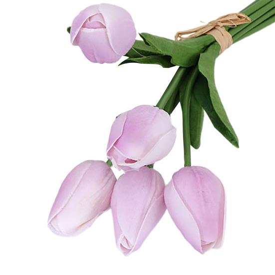 Сгибаемый искусственный цветок Real Touch, прочный, длинный стебель, мягкий тюльпан