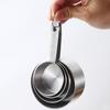 Stainless Steel Measuring Spoon Set Dual Unit Scales Ergonomic Handle Measuring Cup for Precise Baking Measurements Home Kitchen Bakery Use