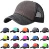 Fashionable Colour Blocking Baseball Cap Washed Cotton With Scrub Effect Sun Hat